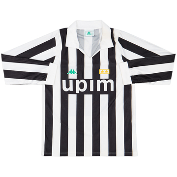 1991-92 Juventus Basic Home L/S Shirt - 8/10 - (L)