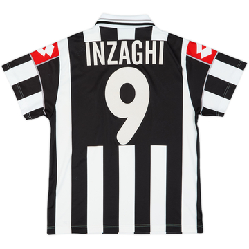 2000-01 Juventus Basic Home Shirt Inzaghi #9 - 6/10 - (XL.Boys)