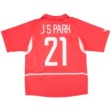 2002-03 South Korea Home Shirt J.S.Park #21 - 8/10 - (M)