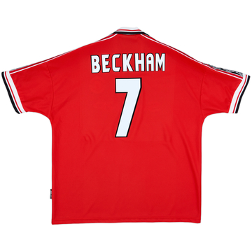 1998-00 Manchester United Home Shirt Beckham #7 - 8/10 - (XXL)