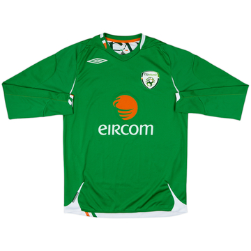 2006-08 Ireland Home L/S Shirt - 9/10 - (S)