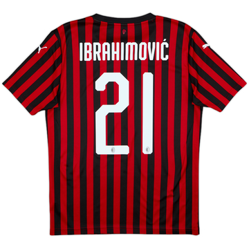 2019-20 AC Milan Home Shirt Ibrahimovic #21 - 8/10 - (S)