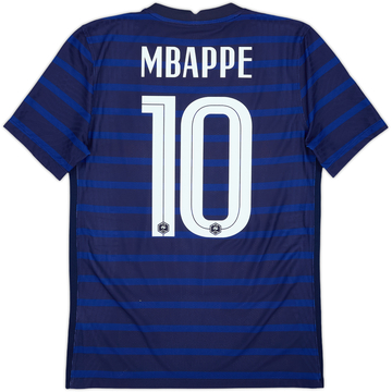 2020-21 France Authentic Home Shirt Mbappe #10 - 8/10 - (S)