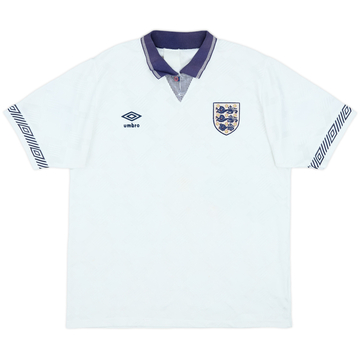 1990-92 England Home Shirt - 7/10 - (L)