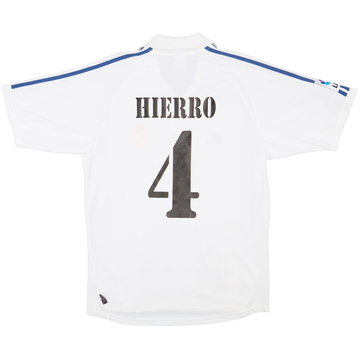 2001 Real Madrid Home Shirt Hierro #6 - 5/10 - (M)