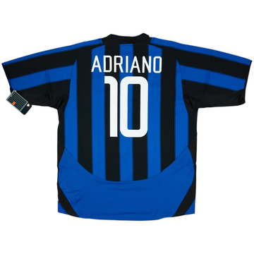 2003-04 Inter Milan Player Issue Home Shirt Adriano #10 (XL)