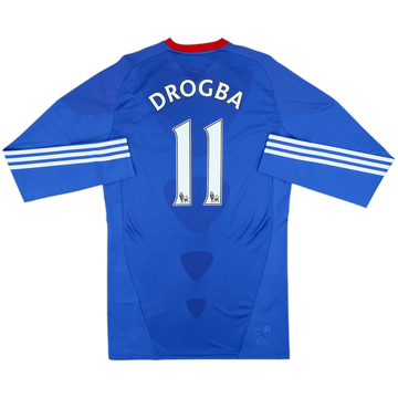 2010-11 Chelsea Player Issue TechFit Home L/S Shirt Drogba #11 (XL)