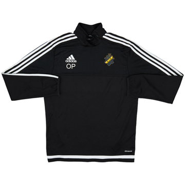 2014 AIK Stockholm Staff Issue adidas 1/4 Zip Drill Top OP - 8/10 - (S)