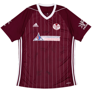 2017-18 Kelty Hearts Squad Signed Home Shirt - 6/10 - (L)