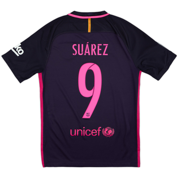 2016-17 Barcelona Away Shirt Suarez #9 - 6/10 - (S)