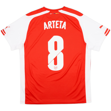 2014-15 Arsenal Home Shirt Arteta #8 - 8/10 - (L)