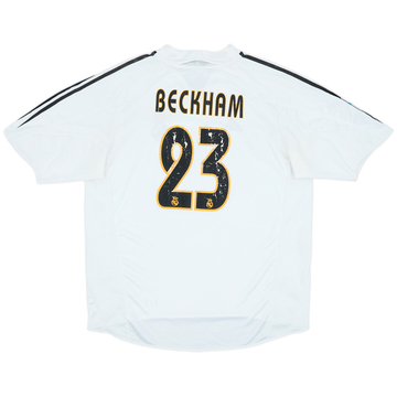 2004-05 Real Madrid Home Shirt Beckham #23 - 3/10 - (XL)