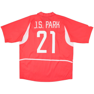 2002-03 South Korea Home Shirt J.S.Park #21 - 10/10 - (XL)