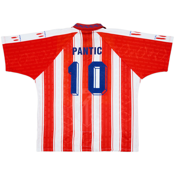 1995-96 Atletico Madrid Home Shirt Pantic #10 - 4/10 - (XXL)