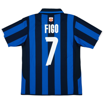 2007-08 Inter Milan Centenary Home Shirt Figo #7 - 8/10 - (M)