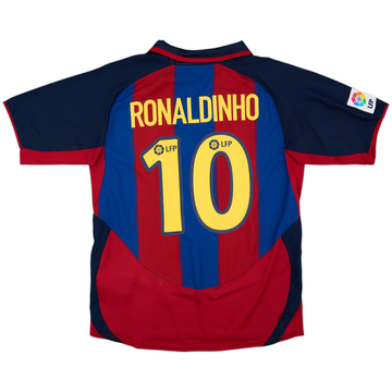 2003-04 Barcelona Home Shirt Ronaldinho #10 - 9/10 - (M)