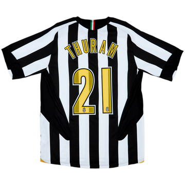 2005-06 Juventus Home Shirt Thuram #21 - 10/10 - (M)