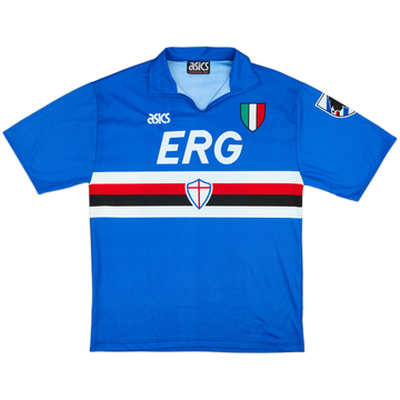 1991-92 Sampdoria Home Shirt - 9/10 - (L)
