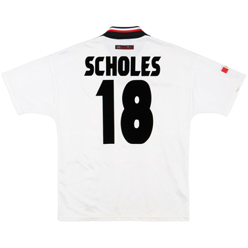 1997-99 Manchester United Away Shirt Scholes #18 - 8/10 - (M)