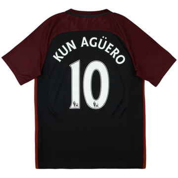 2016-17 Manchester City Away Shirt Kun Aguero #10 - 8/10 - (M)