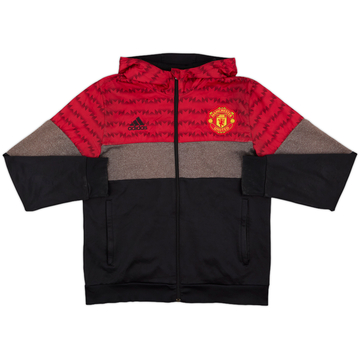 2015-16 Manchester United adidas Hooded Track Jacket - 8/10 - (M)