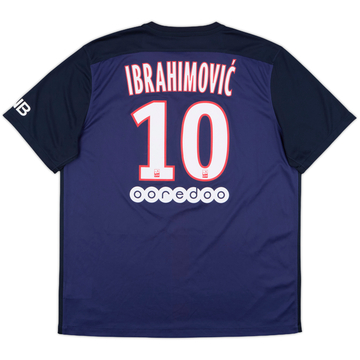 2015-16 Paris Saint-Germain Home Shirt Ibrahimovic #10 - 8/10 - (XL)