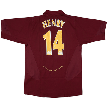 2005-06 Arsenal Home Shirt Henry #14 - 6/10 - (M)