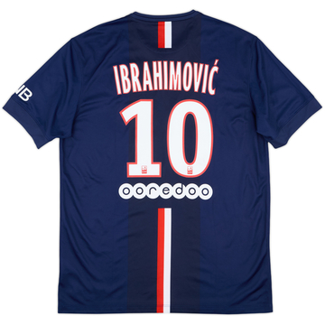2014-15 Paris Saint-Germain Home Shirt Ibrahimovic #10 - 8/10 - (L)