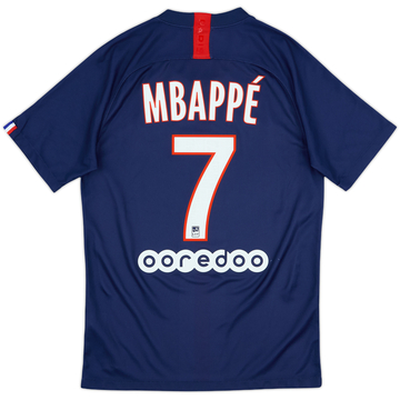 2019-20 Paris Saint-Germain Home Shirt Mbappe #7 - 6/10 - (S)