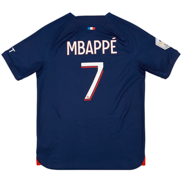 2023-24 Paris Saint-Germain Home Shirt Mbappe #7 - 7/10 - (XL.Boys)