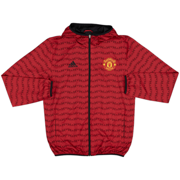 2015-16 Manchester United adidas Hooded Track Jacket - 9/10 - (M)