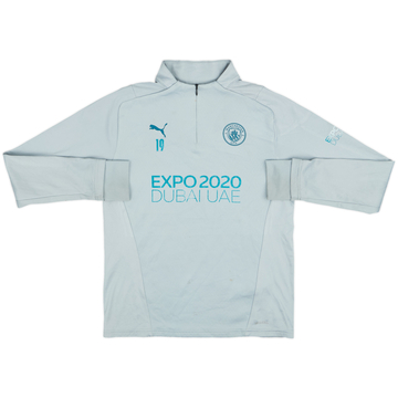 2021-22 Manchester City Player Issue Puma 1/4 Zip Drill Top #19 - 5/10 - (M)