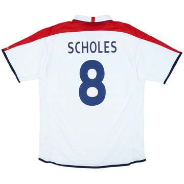 2003-05 England Home Shirt Scholes #8 - 7/10 - (XL)