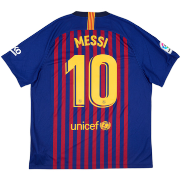 2018-19 Barcelona Home Shirt Messi #10 - 7/10 - (XL)