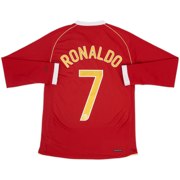 2006-07 Manchester United Home L/S Shirt Ronaldo #7 - 6/10 - (S)