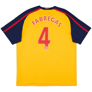 2008-09 Arsenal Away Shirt Fabregas #4 - 9/10 - (XL)