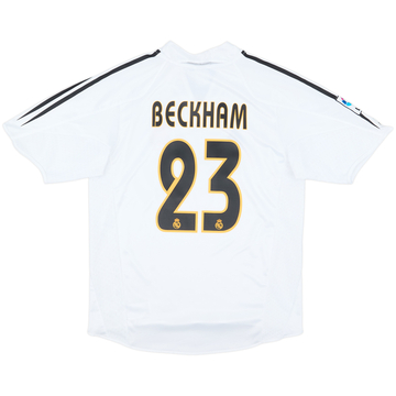 2004-05 Real Madrid Home Shirt Beckham #23 - 8/10 - (M)