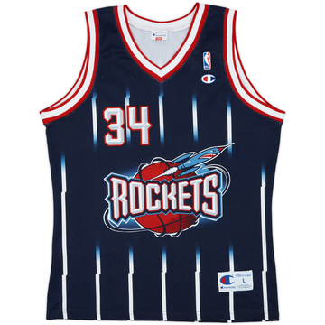 1995-01 Houston Rockets Olajuwon #34 Champion Away Jersey - 8/10 - (L)