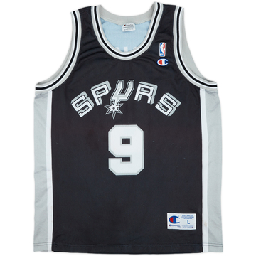 2001-02 San Antonio Spurs Parker #9 Champion Away Jersey - 8/10 - (L)
