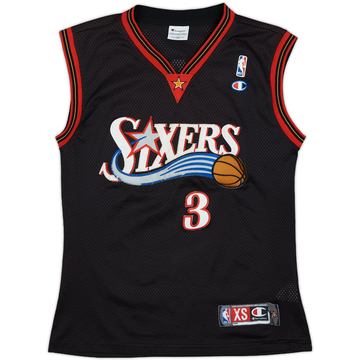 2000-06 Philadelphia 76ers Iverson #3 Champion Authentic Away Jersey - 5/10 - (XS)