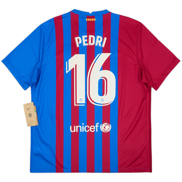 2021-22 Barcelona Home Shirt Pedri #16 (XL)
