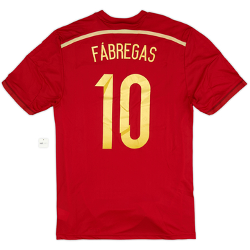 2013-15 Spain Authentic Home Shirt Fabregas #10 (L)