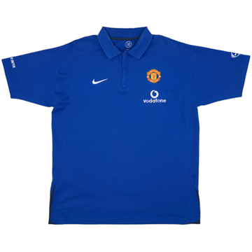 2005-06 Manchester United Nike 1/4 Zip Polo Shirt - 8/10 - (XL)