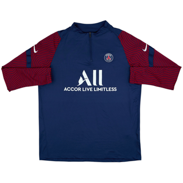 2020-21 Paris Saint-Germain Nike 1/4 Zip Drill Top - 8/10 - (XL)
