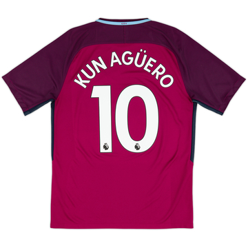 2017-18 Manchester City Away Shirt Kun Aguero #10 - 6/10 - (M)