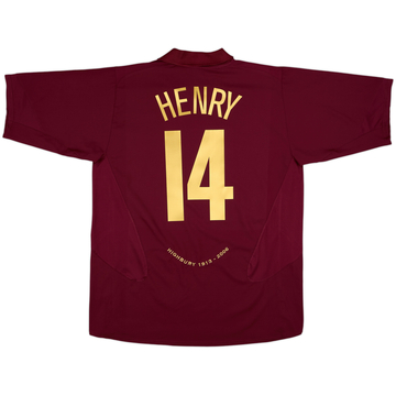 2005-06 Arsenal Home Shirt Henry #14 - 9/10 - (XL)