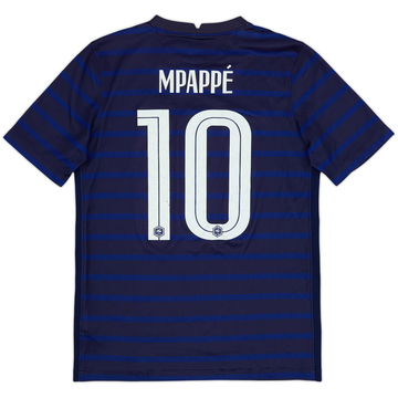2020-21 France Home Shirt Mbappe #10 - 6/10 - (L.Boys)