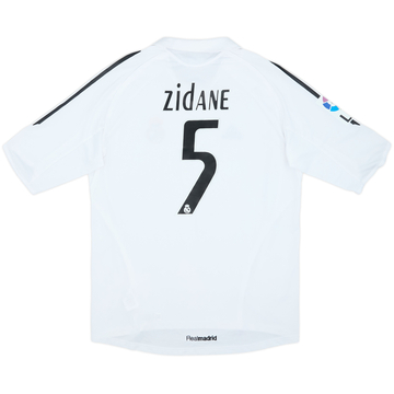 2005-06 Real Madrid Home Shirt Zidane #5 - 8/10 - (L)