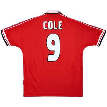 1998-00 Manchester United Home Shirt Cole #9 - 9/10 - (L)