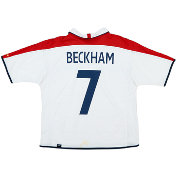 2003-05 England Home Shirt Beckham #7 - 5/10 - (L)